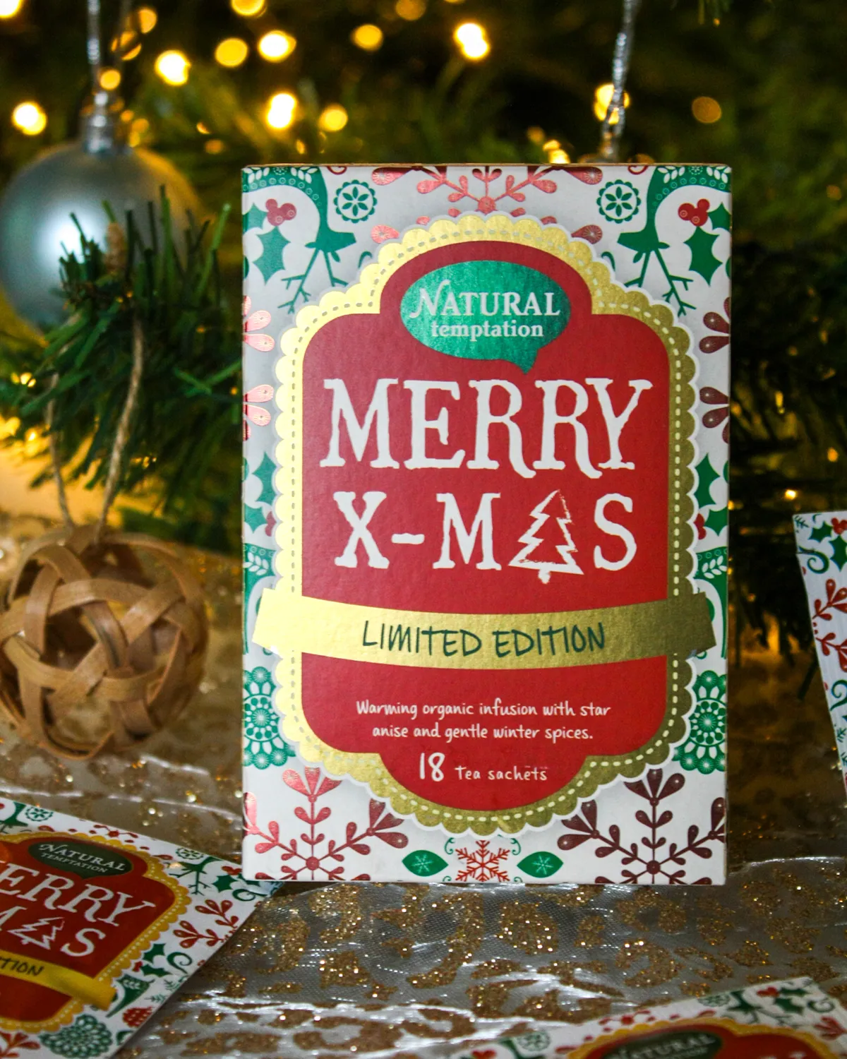 Natural Temptation Merry Xmas zwarte thee kaneel