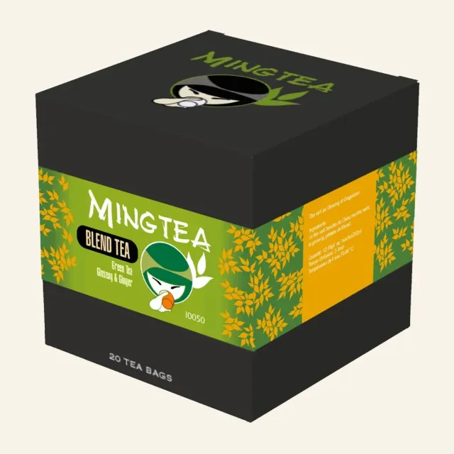 Ming tea Ginseng Gember groene thee 20 piramidezakjes pittig