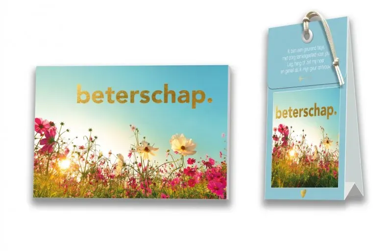 Villa servies Kaart met Geurtasje wenskaart Beterschap