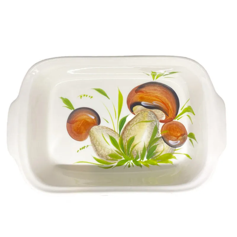 Piccobella Paddenstoel ovenschaal keramiek 30 cm bruin