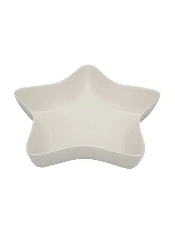 Bordallo Pinheiro Snow Flakes schaal wit 37 cm aardewerk