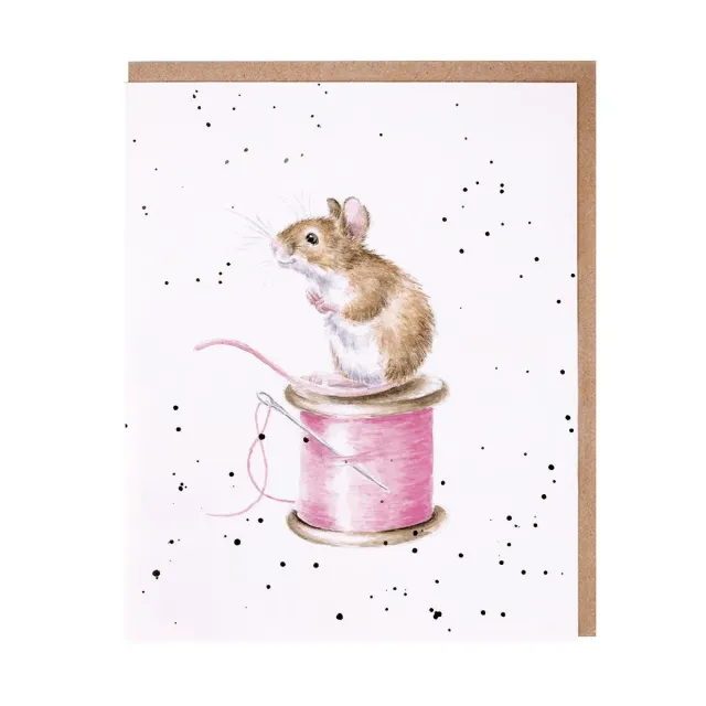 Wrendale Designs Sew it Begins kaart muis 17 cm