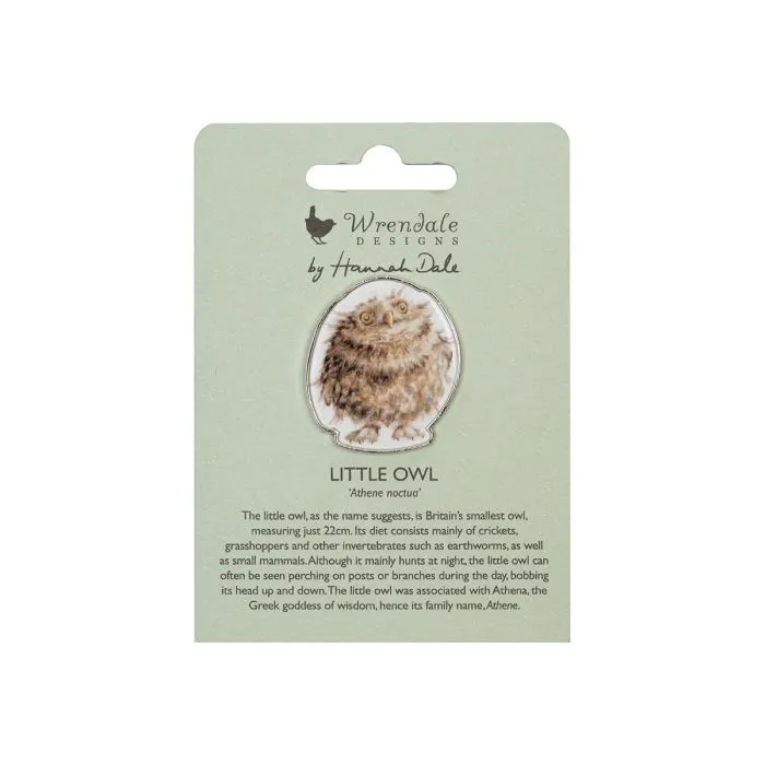 Wrendale Designs Round Owl Uil speldje nikkelvrij