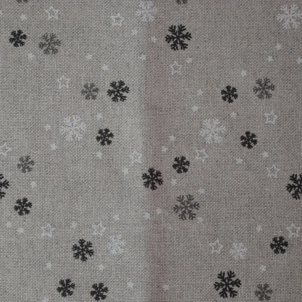 Villa servies Sneeuwvlokjes tafelloper 50x140 cm katoen