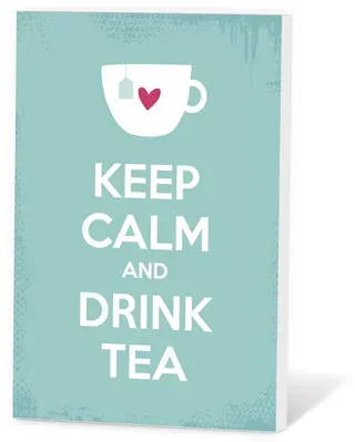 Thee in een Kaartje Keep calm chillthee groene thee