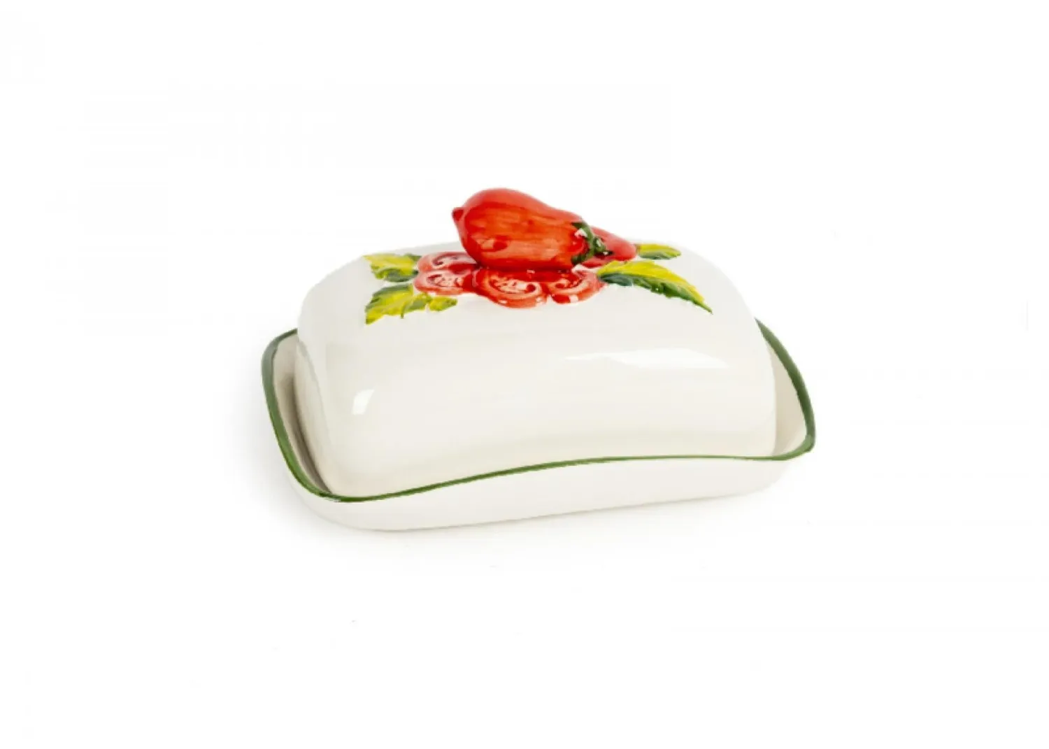 Piccobella Tomaat Botervloot Wit-Rood keramiek 20 cm